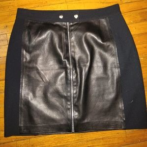 Rebecca Taylor leather panel skirt